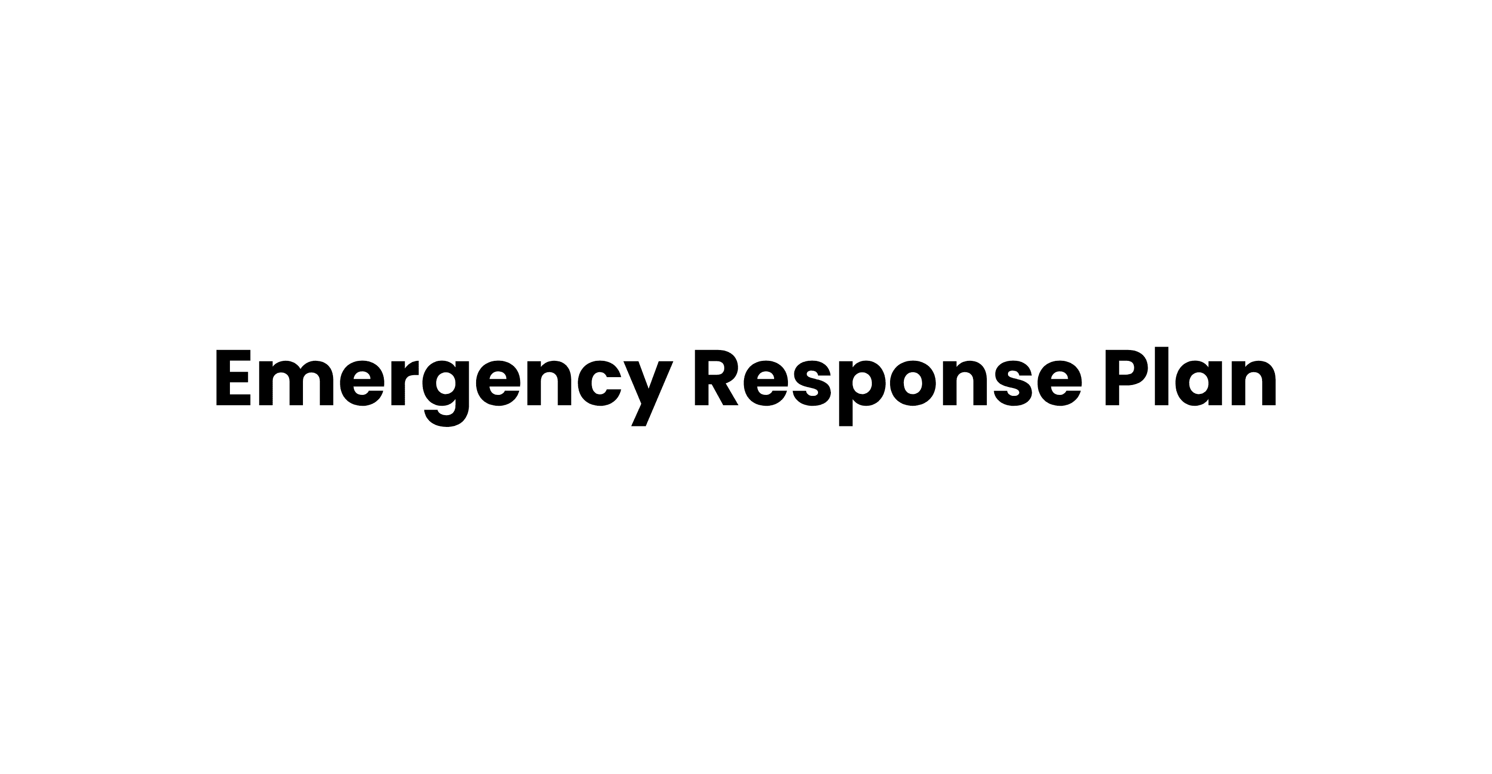 Emergency Response Plan